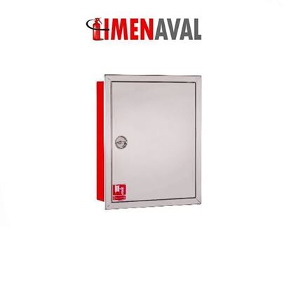تصویر جعبه آتش نشانی درب و قاب استیل نگیر تک کابین توکار ( ابعاد:20*75*60)- گروه صنعتی پامچال