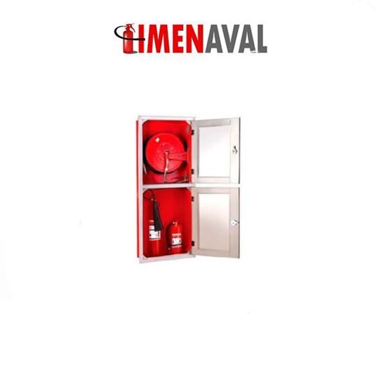 تصویر جعبه آتشنشانی سفارشی درب و قاب استیل نگیر دوطبقه توکار(ابعاد:20*60*160) - گروه صنعتی پامچال